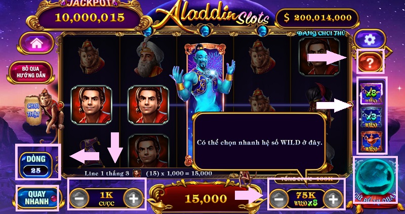 Hướng dẫn chơi Aladdin Slot 789 Club - Mừng xuân mãnh hổ, bùng nổ tiền tài
