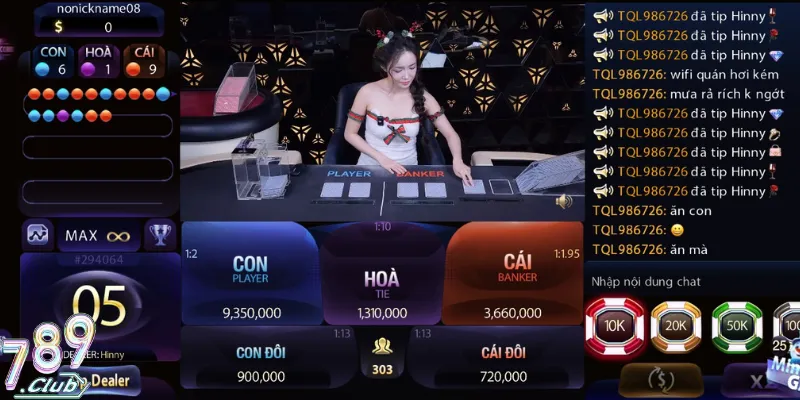 Làm quen với Baccarat 789Club kiểu livestream